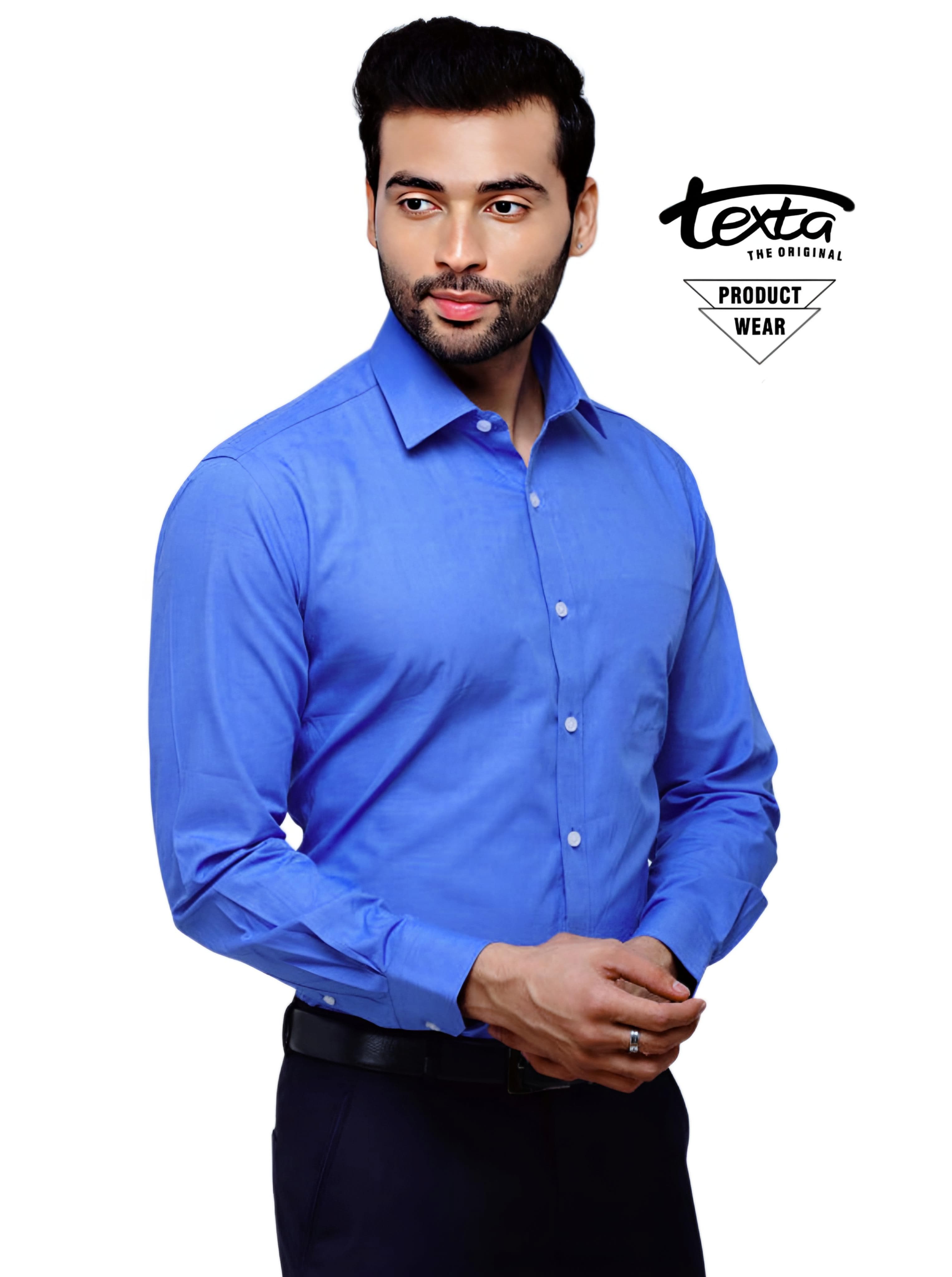classic formal shirt skyblue