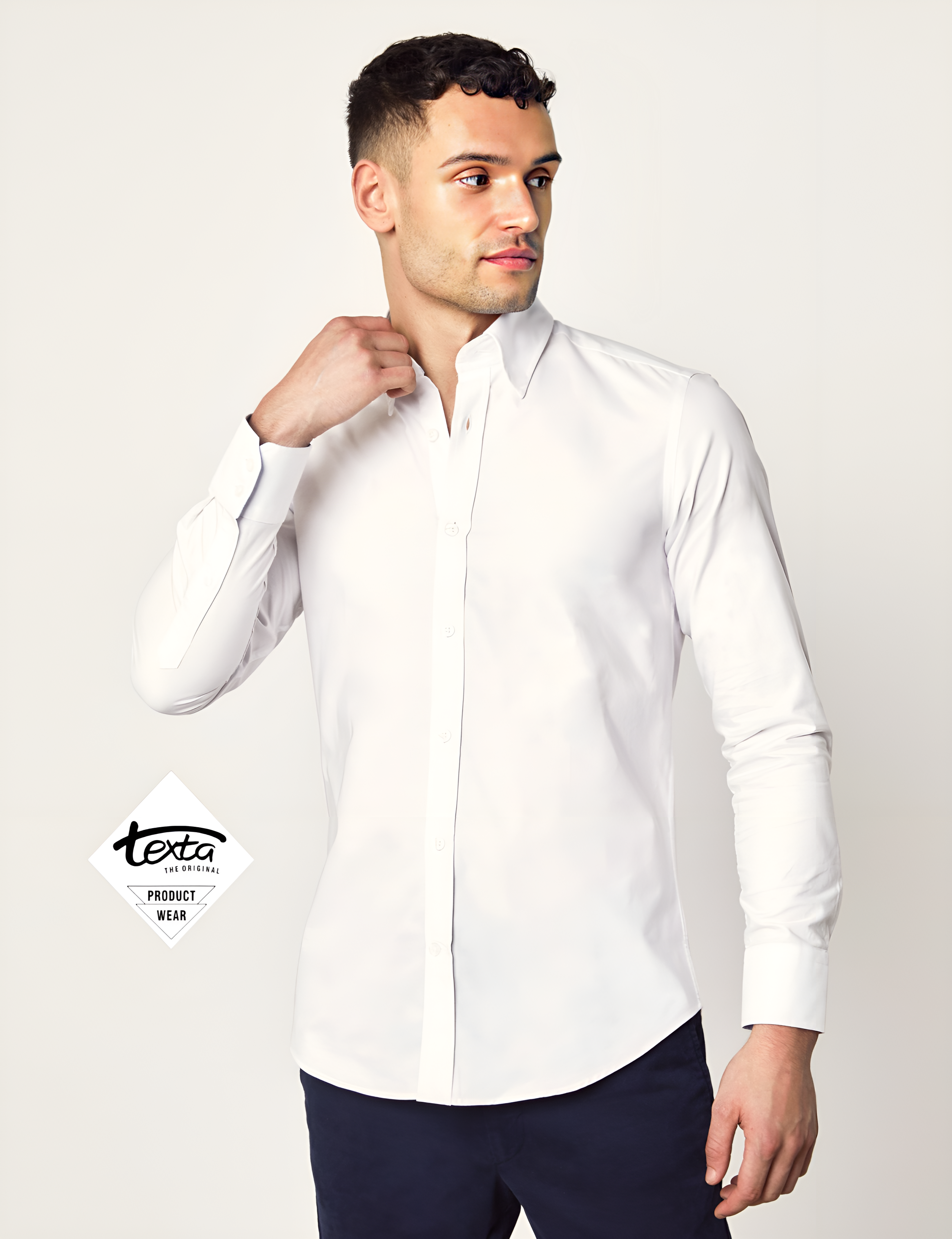 Man's formal shirt-white